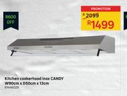 Candy Inox Kitchen Cookerhood W90cm x D50cm x 13cm