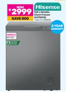 Hisense 142L Metallic Chest Freezer H175CFS