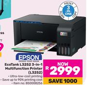 Epson Eco Tank L3252 3 In 1 Multifunction Printer 