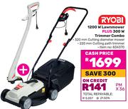 Ryobi 1200W Lawnmower Plus 300W Trimmer Combo