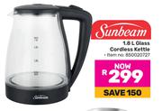 Sunbeam 1.8L Glass Cordless Kettle