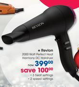 Revlon 2000 Watt Perfect Heat Harmony DC Hairdryer