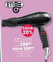 Special ETI Turbo 3400XP Professional Hairdryer — .za