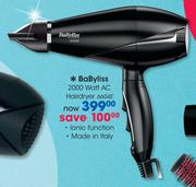 BaByliss 2000 Watt AC Hairdryer 6604E