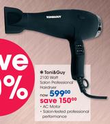 Toni&Guy 2100 Watt Salon Professional Hairdryer