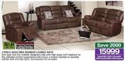 H&H Collection 3 Piece Hugo MKII Bomber Lounge Suite