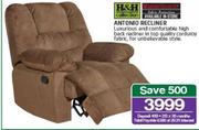 H&H Collection Antonio Recliner