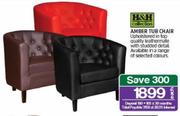 H&H Collection Amber Tub Chair-Each