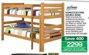 Etvaal Homestead Pine Double Bunk