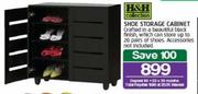 H&H Collection Shoe Storage Cabinet