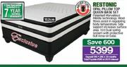 Restonic Opal Pillow Top Queen Base Set