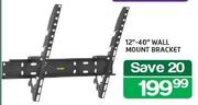 12"-40" Wall Mount Bracket