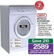 Defy 5kg Metallic Autodryer DTD259