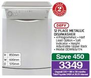 Defy 12 Place Metallic Dishwasher DDW169/174