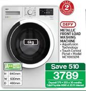 Defy 6kg Metallic Front Load Washing Machine WCY61032M