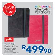 Golla Tablet Flip Folder 10.1 In Pink Or Grey