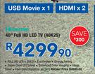 Hisense 40" Full HD LED TV 40K25