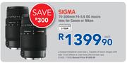 Sigma 70-300mm F4-5.6 DG Macro Lens For Canon Or Nikon
