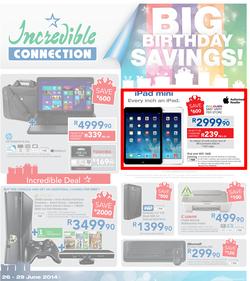 Incredible Connection : Big Birthday Savings! (26 Jun - 29 Jun 2014), page 1