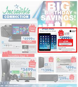 Incredible Connection : Big Birthday Savings! (26 Jun - 29 Jun 2014), page 1