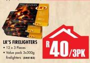 LK's Fire Lighters-Per 3PKs