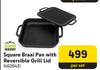 Camp Master Square Braai Pan With Reversible Grill Lid-Per Set