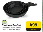 Camp Master Cast Iron Pan Set-Per Set