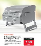 Megamaster 2 Burner Origin Series Tabletop Gas Braai 820-0033MB