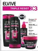 L'Oreal Elvive Shampoo Or Conditioner-400ml Each