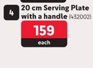 Camp Master 20cm Serving Plate With A Handle 432002-Each