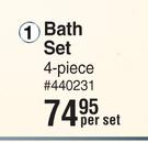 Dino Bath Set (4 Piece) 440231-Per Set