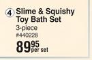 Dino Slime & Squishy Toy Bath Set (3 Piece) 440228-Per Set