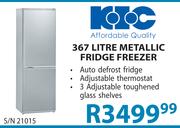 KIC 367 Litre Metallic Fridge Freezer
