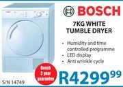 Bosch 7kg White Tumble Dryer