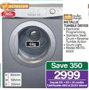 Muller & Haupt 6kg Metallic Tumble Dryer MHTD-600S