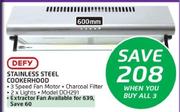 Defy 600mm Stainless Steel Cookerhood DCH291