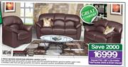 Motani Lounge Rossini Mountain 3-Piece Brown Lounge Suite