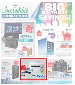 Incredible Connection : Big Birthday Savings! (12 Jun - 15 Jun 2014), page 1