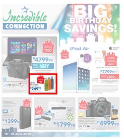 Incredible Connection : Big Birthday Savings! (12 Jun - 15 Jun 2014), page 1