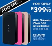 White Diamonds iPhone 5/5s Crystal Booklet-Each