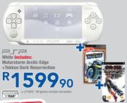 PSP White Motorstorm Arctic Edge+ Tekken Dark Resurrection