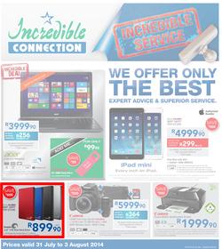 Incredible Connection : Incredible Service (31 Jul - 3 Aug 2014), page 1