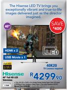 Hisense 40" Full HD LED Television