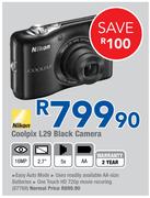 Nikon Coolpix L29 Black Camera