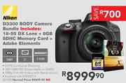 Nikon D3300 Body Camera Bundle