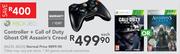 XBOX 360 Controller + Call Of Duty Ghost Or Assasin's Creed-Each