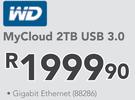 WD MyCloud 2TB USB 3.0