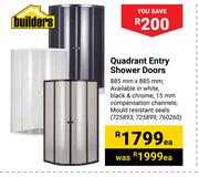 Builders Quadrant Entry Shower Doors-Each