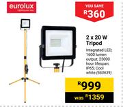 Eurolux 2 x 20W Tripod