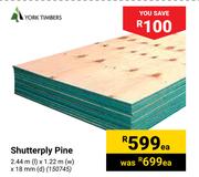 York Timbers Shutterply Pine-Each